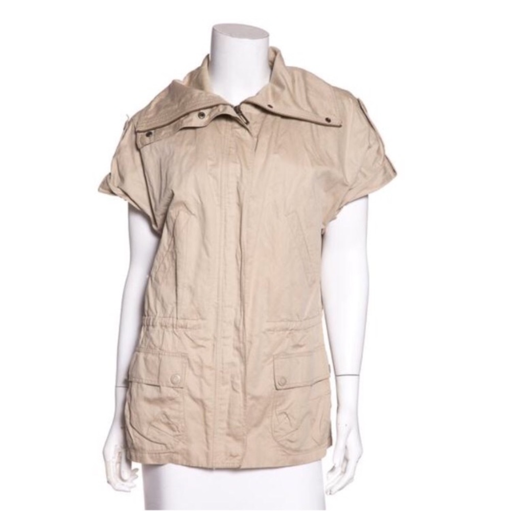 VINCE Anorak Tan Short Sleeve Jacket Size XS
